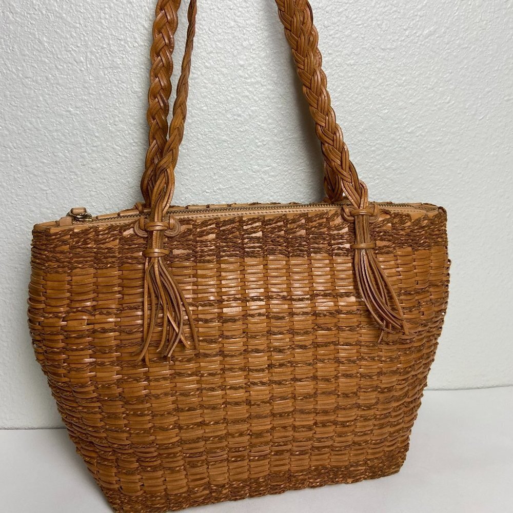 Woven Monsac Boho Chic Leather Bag